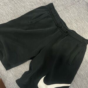 Nike Black Athletic Shorts with Iconic Swoosh